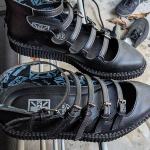 Tuk Wednesday Addams gothic buckle shoes